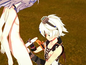 Genshin Impact Yaoi Bennett Handjob and fucked by Razor Japanese asian manga anime relaxation porn gay