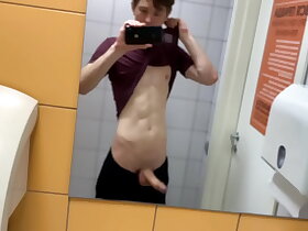 Hot Boy Jerkin withdraw take Toilet at Gym (RISKY)/ almost Smelly ! /hunks /cute