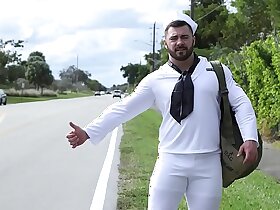 GAYWIRE - Bruce Beckham Fucks Derek Bolt, Be passed on Hawt Hitchhiking Sailor
