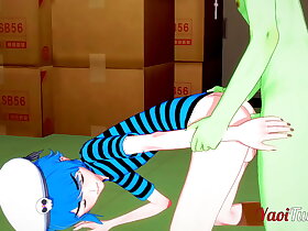 Gorillaz - 2D x Murdoc Handjob, Blowjob together with Doggy Style Bareback - Yaoi 3D
